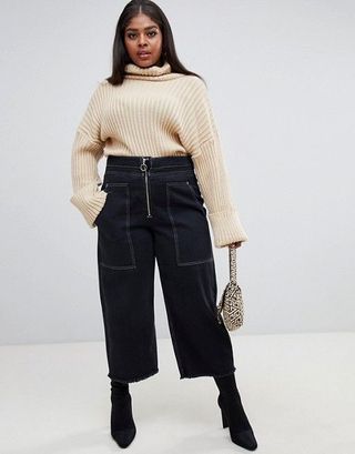 Boohoo + Roll Neck Cable Knit Sweater