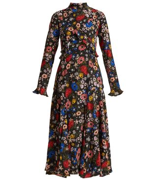 Erdem + Cordelia Lismore Garden-Print Silk Dress