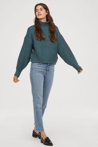 H&M + Ribbed Turtleneck Sweater