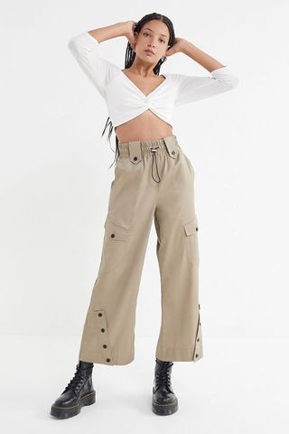 House of Sunny + High-Rise Slant-Pocket Cargo Pant