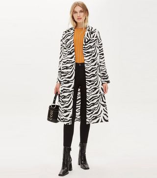 Topshop + Zebra Print Duster Jacket