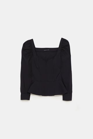 Zara + Balloon Sleeve Top