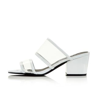 Sol Sana + Ziggy Leather Illusion Block Heel Slide Sandals