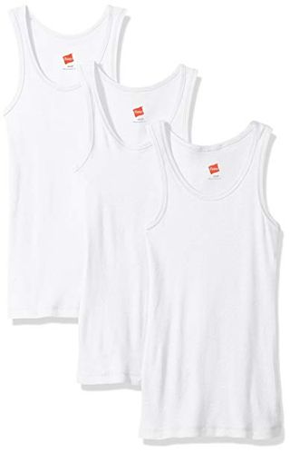 Hanes + Little Girls' Ribbed Tank Top (Pack of 3)