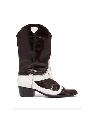 Ganni + Marlyn Western Leather Boots