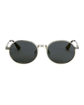 Le Specs + Luxe Unpredictable Bright Gold Circle Sunglasses