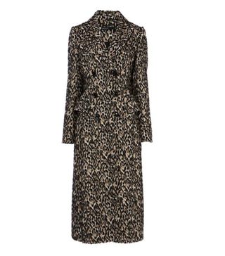 Karen Millen + Leopard Print Longline Coat