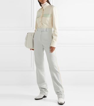 Calvin Klein 205W39NYC + Two-Tone Cotton-Twill Shirt