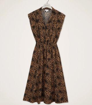 Warehouse + Leopard Printed Midi Dress