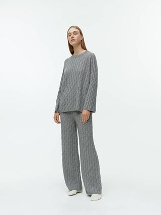 Arket + Cashmere Cable-Knit Trousers