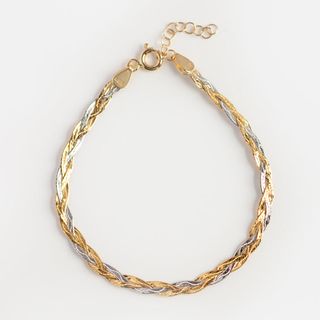 Local Eclectic + Solid Gold Mixed Metal Braided Bracelet
