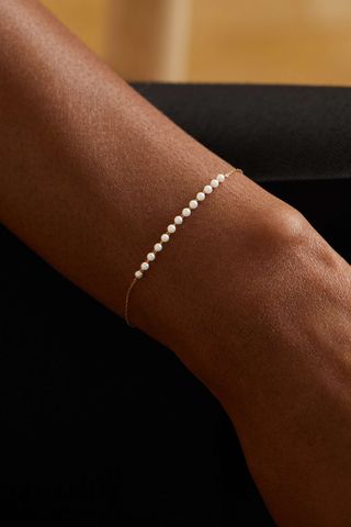 Mizuki + 14-Karat Gold Pearl Bracelet