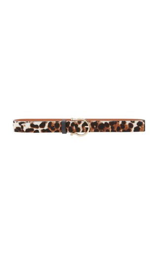 Maison Boinet + Leopard Print Leather Belt