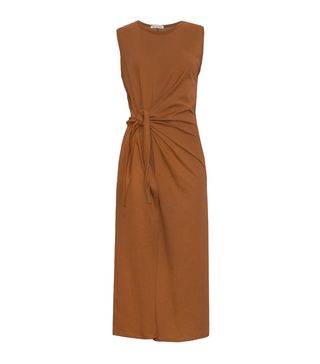 Pixie Market + Brown Front Tie Dress
