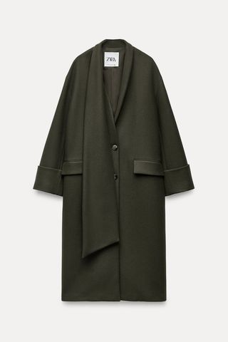 Zara + Minimalist Scarf Coat