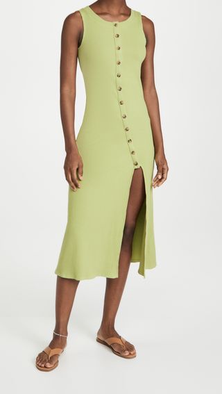 Line & Dot + Rue Knit Button Front Dress