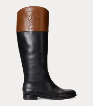 Ralph Lauren + Justine Burnished Leather Riding Boot