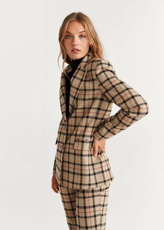 Mango + Check Suit Blazer