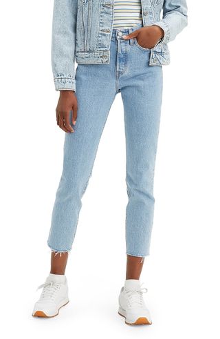 Levi’s + Wedgie Icon Fit High Waist Raw Hem Ankle Jeans