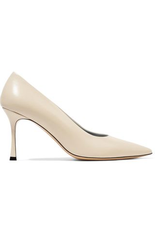 The Row + Champagne Leather Pumps