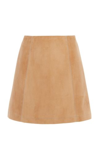 Carolina Herrera + Suede Mini Skirt