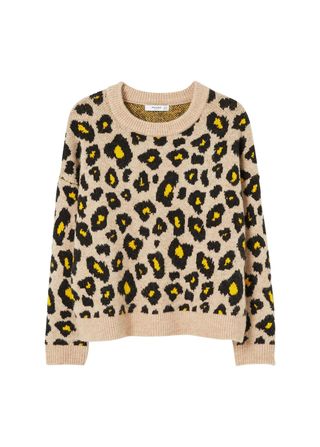 Mango + Leopard-Print Sweater