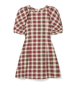 Maggie Marilyn + Fashionably Early Plaid Cotton Mini Dress