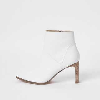 River Island + White Pointed Boots