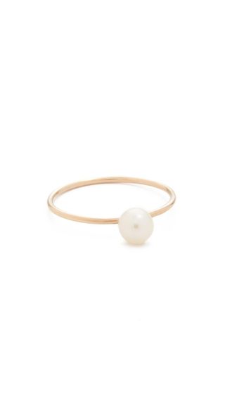 Zoe Chicco + 14k Gold Freshwater Cultured Pearl Stacking Ring