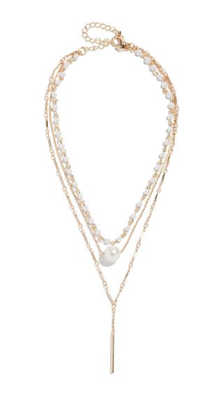 Rebecca Minkoff + Sophia Solo Pearl Layered Necklace