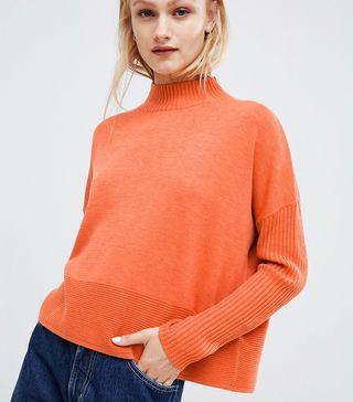 ASOS Design + Eco Boxy Jumper With Ripple Hem