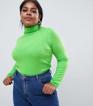 ASOS Curve + Roll Neck Crop Sweater