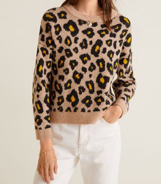 Mango + Leopard Print Sweater