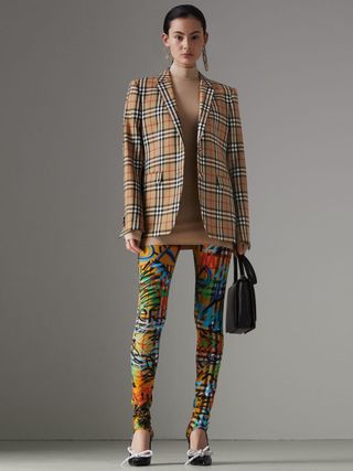 Burberry + Vintage Check Wool Tailored Jacket
