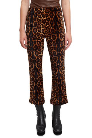 Callipygian + Leopard Print Flare Pant