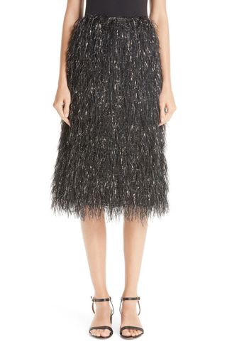 Mansur Gavriel + Metallic Fringe Skirt