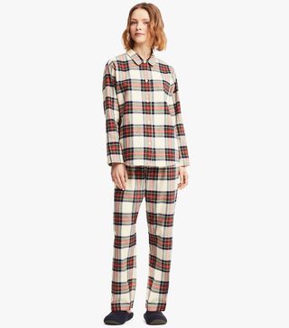 Uniqlo + Flannel Long-sleeve Pajamas
