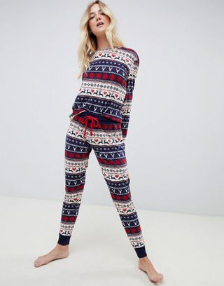 Chelsea Peers + Fairisle Long Pajama Set