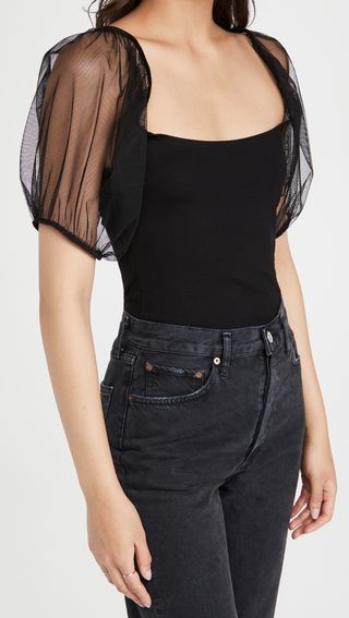 Free People + Puff Sleeve Cami Top