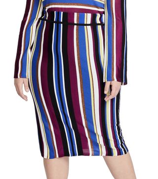 Rachel Rachel Roy + Royal Metallic Stripe Pencil Skirt