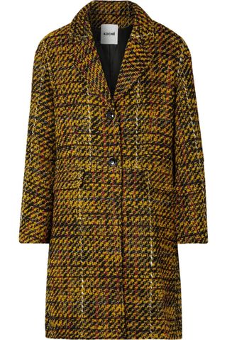 Koche + Taylor Oversized Tweed Coat