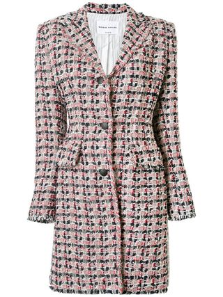 Sonia Rykiel + Tweed Single Breasted Coat