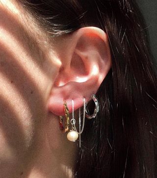 A/N/K Studios + Pearl Thread Earrings