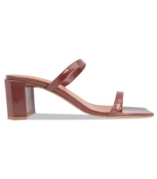 By Far + Tanya Brown Patent Leather Heel