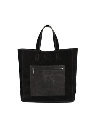 Calvin Klein + Suede Tote Bag With Leather Pocket