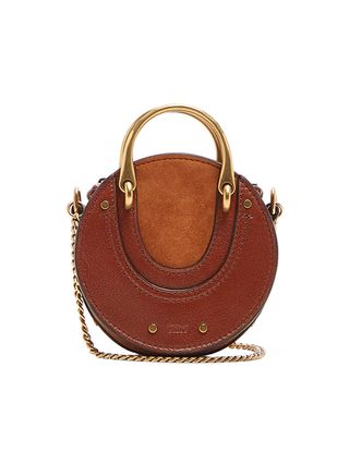 Chloé + Pixie Mini Leather and Suede Cross Body Bag