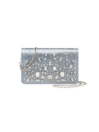 Miu Miu + Delice Crystal-Embellished Wallet-on-Chain