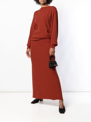 Jacquemus + Slash Neck Knit Dress