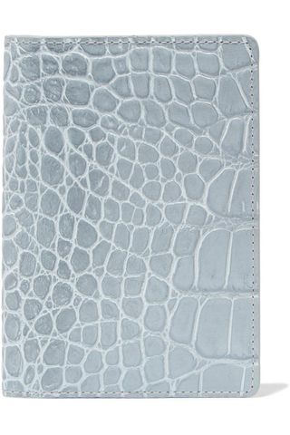 The Case Factory + Croc-Effect Leather Passport Cover