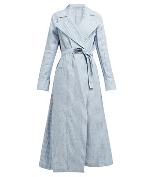 Giuliva Heritage Collection + The Belinda Striped-Linen Trench Coat